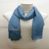 Designer Cotton Plain Women's Stole - Arctic Blue